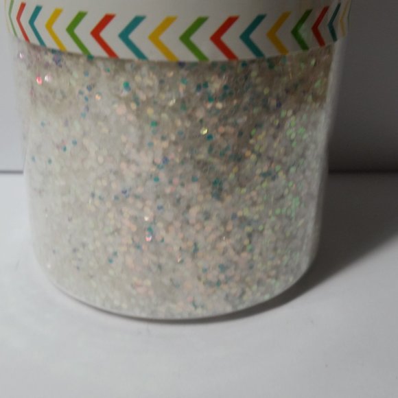 Glitter Shaker 8oz Disco White Snow with Colors - Picture 1 of 6